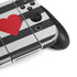 Black And White Striped Heart Nintendo Switch OLED (2021) Skin